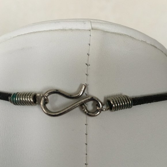 1980's Vintage Chunky Stone Necklace - Olive Topaz - Picture 6 of 6